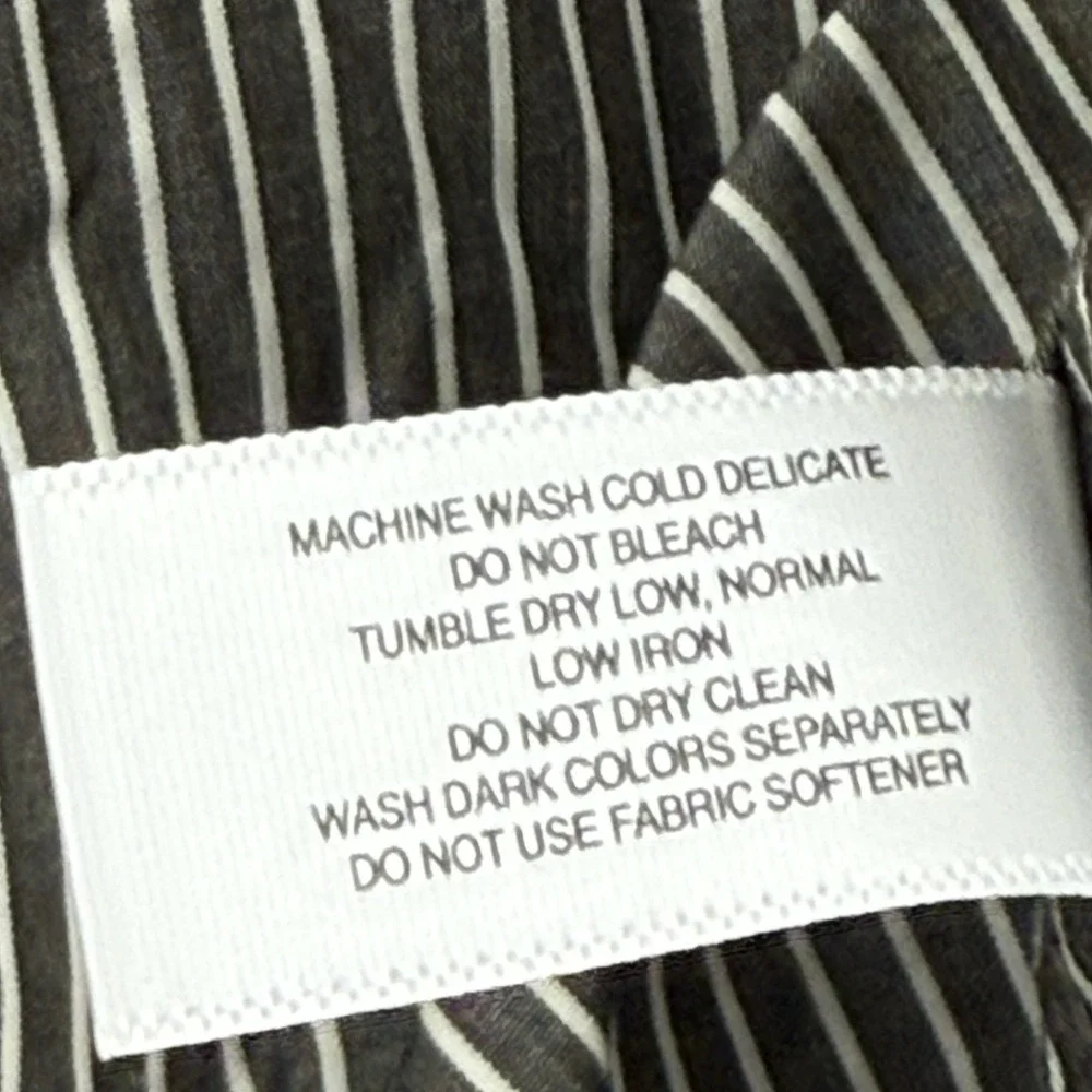 Cutter Buck Mens 3XB Shirt‎ Gray White Striped Long Sleeve Button Down Casual